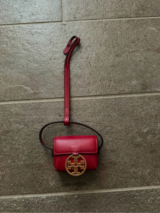 Tory Burch Handbags - Tory Burch Red Leather Mini Crossbody with Gold Logo